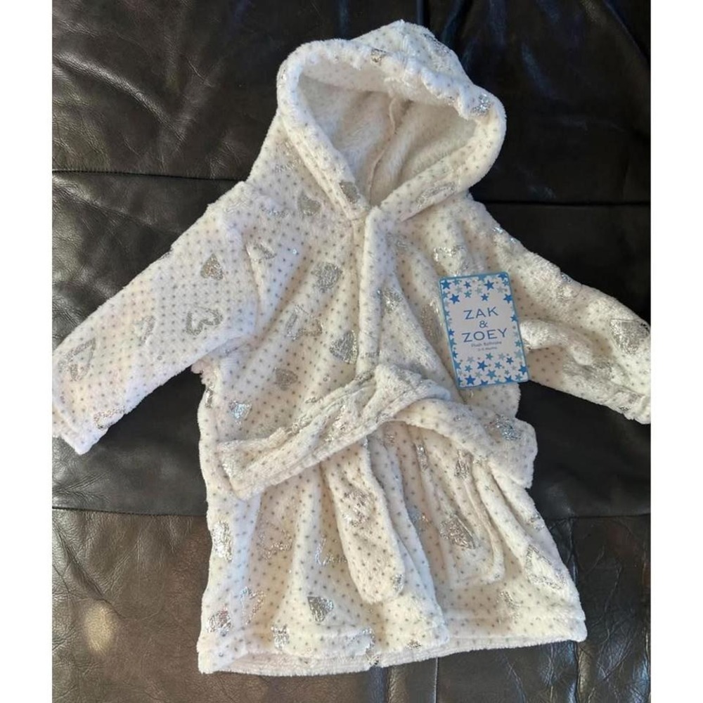 New Infant Girl Zak‎ & Zoey Ivory Robe 0-9 months New with tags